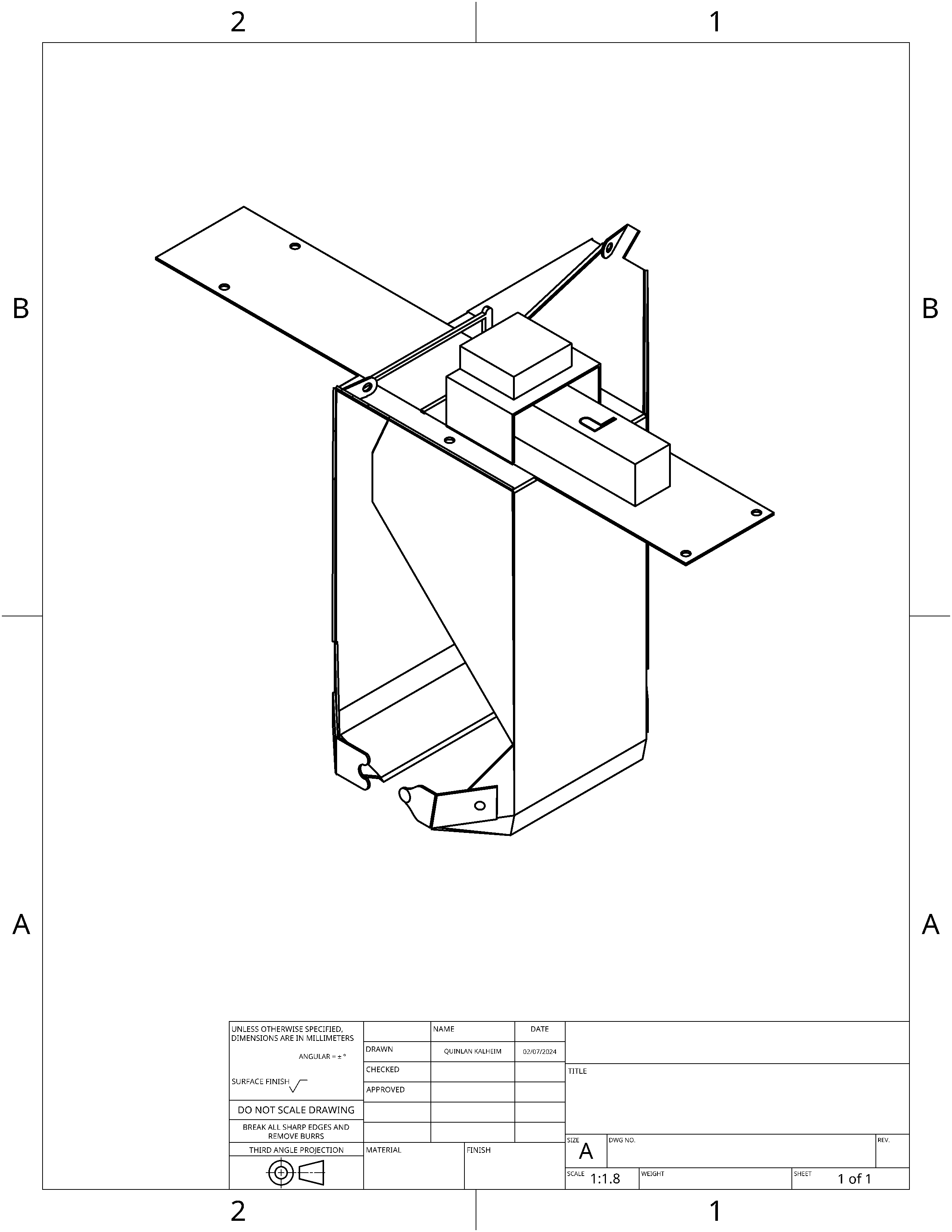 Sweeping Claw CAD Isometric View